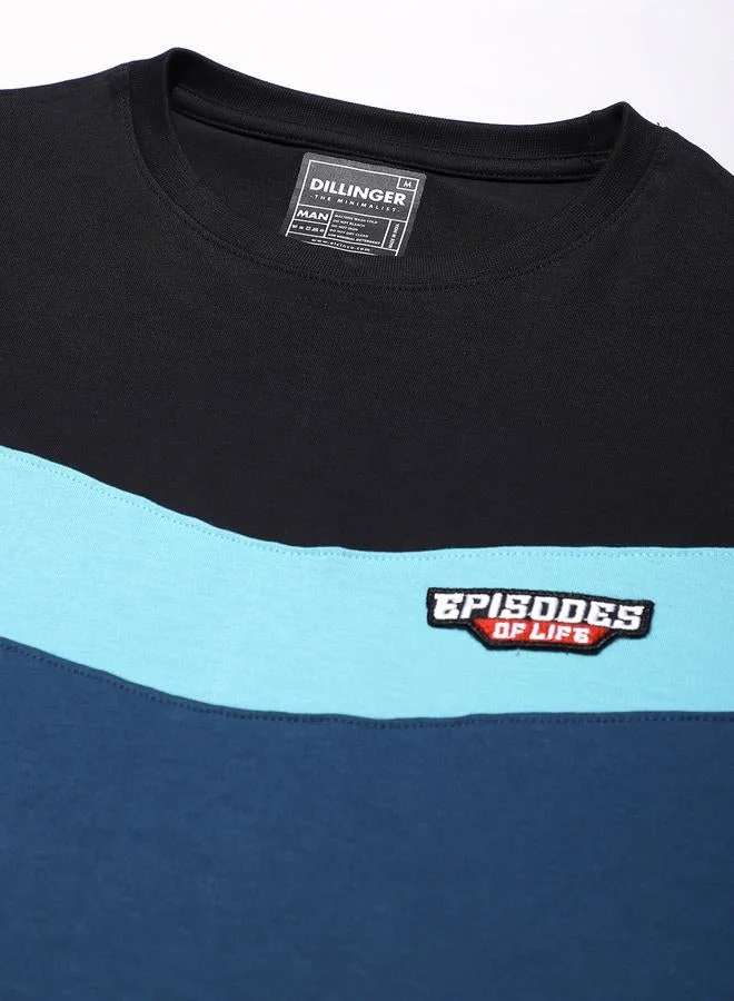 Dillinger Men Regular Fit Cut and Sew Panel T-Shirt